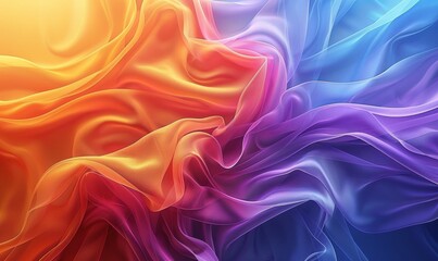 Obraz premium Gradient flowing ribbons background