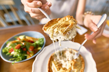 Crab Meat Double Cheeses Pie