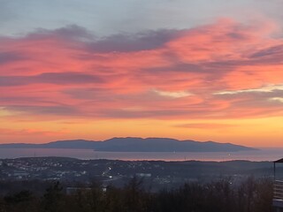 sunset in the mountains