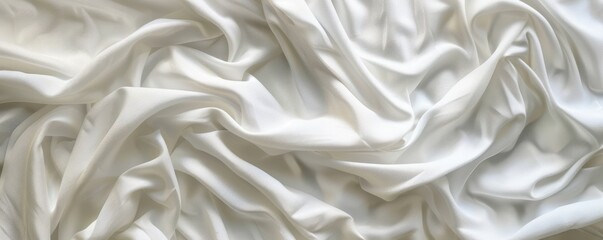 Obraz premium Clean, white cotton fabric background