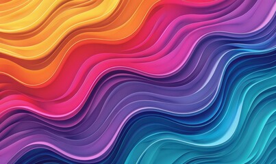 Obraz premium Gradient rainbow wave pattern