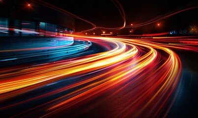 Abstract light trails