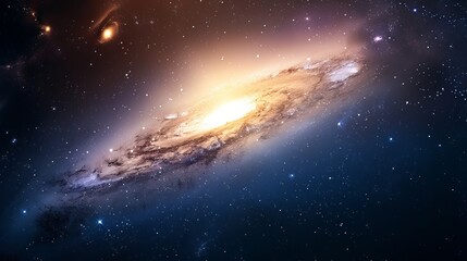 Fototapeta premium Cosmic Wonder: Wide-angle View of Nebulae and Galaxies