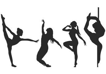 black women athletic sport silhouette