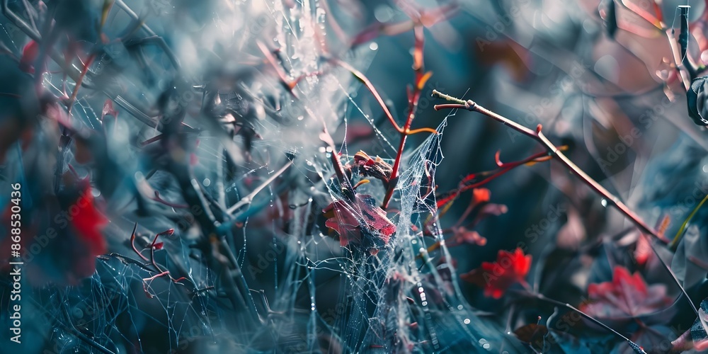 Poster abstract chaotic image evokes isolation with raw unidentifiable elements in a scene. concept abstrac