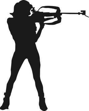 recommend clip art: athlete biathlon champion black vector 