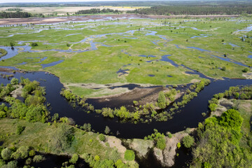 river flood, top view