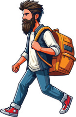 Back to School day student character for vector design