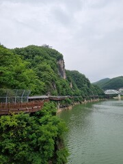 view of the mountain river