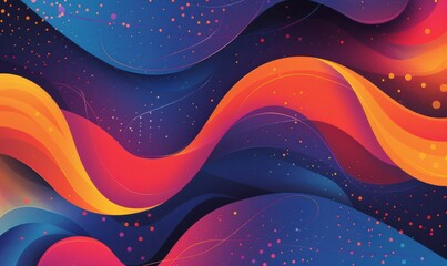 Gradient with bold abstract shapes