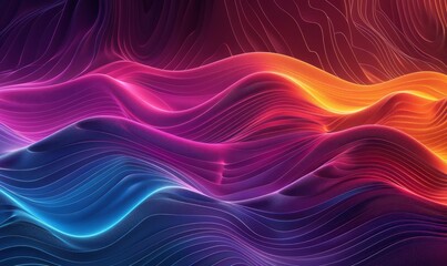 Gradient background with wavy lines