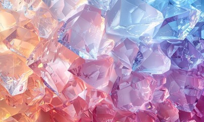 Obraz premium Abstract crystal texture in pastel colors