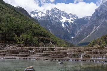 Blue moon Valley in Lijiang, China, Popular spot inside the Jade Dragon Snow Mountain Scenic Area