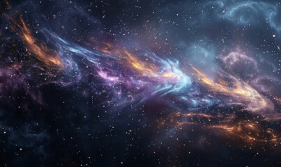 Obraz premium Abstract galaxy effect with stars