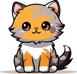 cat funny style vector design