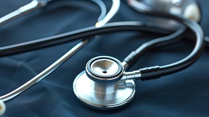 Close up of stethoscope in medical room