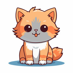 cat sticker picture colorful style