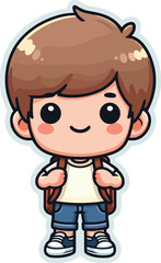 Obraz premium Back to School day student character for an also vector design