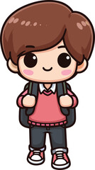 Back to School day student character for an also vector design