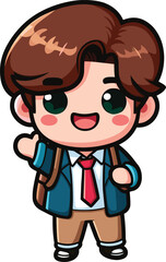 Obraz premium Back to School day student character for an also vector design