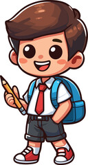 Back to School day student character for an also vector design