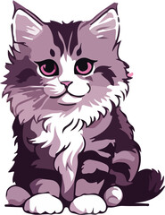 cat funny style vector design