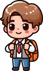 Back to School day student character for an also vector design