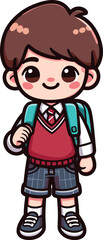 Back to School day student character for an also vector design