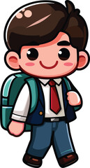 Back to School day student character for an also vector design