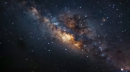 Obraz premium Close-Up View of Milky Way Galaxy, Stars, and Space Dust in Deep Universe