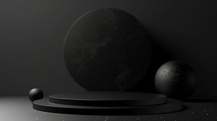 The design of the podium is based on the theme of a galactic night sky, filled with cosmic energy and befitting of a display product: Generative AI.宇宙的なエネルギーを湛えた、ディスプレイ製品にふさわしい銀河の夜空をテーマにした表彰台のデザインです。