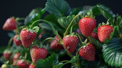 Strawberries or stroberi. It is a plant that comes from the Rosaceae family (Fragaria x ananassa). This plant flowers when it is 2 months old