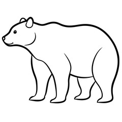 Minimalist Bear Vector Design for Wildlife-Themed Projects