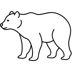 Minimalist Bear Vector Design for Wildlife-Themed Projects