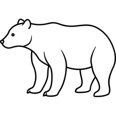 Minimalist Bear Vector Design for Wildlife-Themed Projects