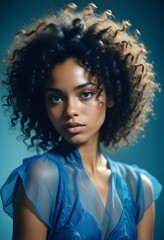 Fototapeta premium Beautiful and elegant female front view photo, beauty wallpaper