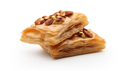 Turkish Baklava set alone against a white background