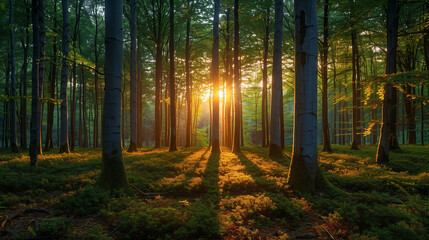 Obraz premium morning in the forest