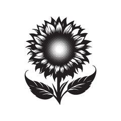 sunflower vector art silhouette design