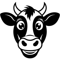 Fun Cow Head Vector Design for Farm and Branding Projects