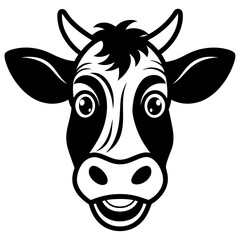 Fun Cow Head Vector Design for Farm and Branding Projects