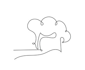 Chef hat vector one line continuous drawing illustration. Hand drawn linear silhouette. Minimal outline design element for print, banner, card, brochure, poster, menu, logo.