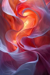 Obraz premium Abstract Close-Up of Colorful Translucent Fabric with Soft Light and Flowing Patterns