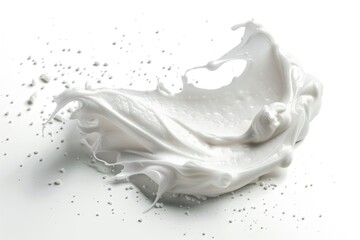 Close-up of white powder or substance on a white background, suitable for use in scientific or medical contexts