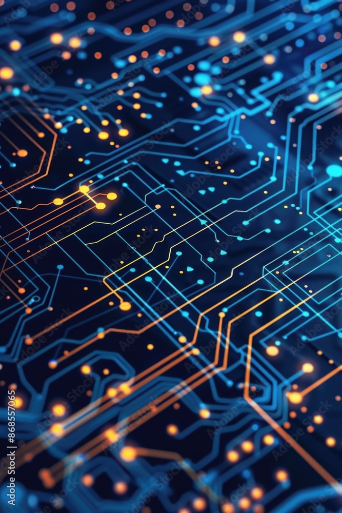 Aufkleber a detailed view of a computer circuit board showing electronic components and wires