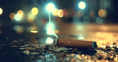 Inspiring Wallpaper to Quit Smoking - Health Motivation Background Design with Stop Smoking Message