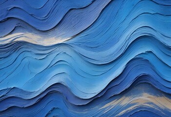 Obraz premium Wavy light blue, celeste, turquoise, sky color rought 3d concrete clay wall tezture texture background