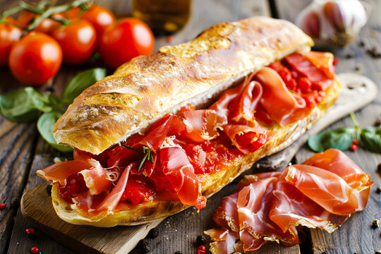 Sandwich au jambon de pays