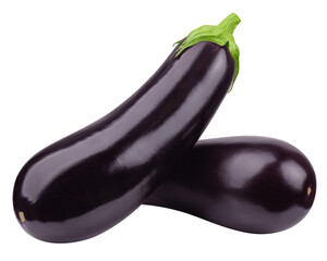 Eggplant isolated on white background, full depth of field