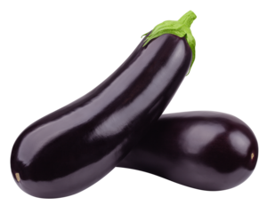 Eggplant isolated on white background, full depth of field